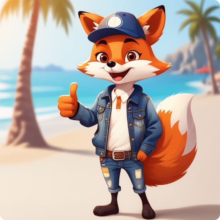 Compressify's fox mascot giving a thumbs up